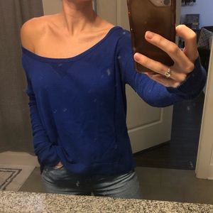 American Eagle Scoop Neck/Off the Shoulder Sweater